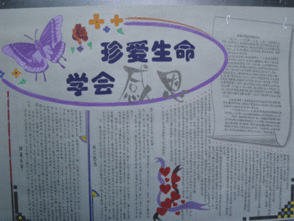 珍爱生命手抄报珍爱生命学会感恩
