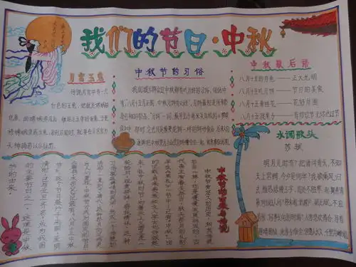 我们的节日中秋手抄报资料