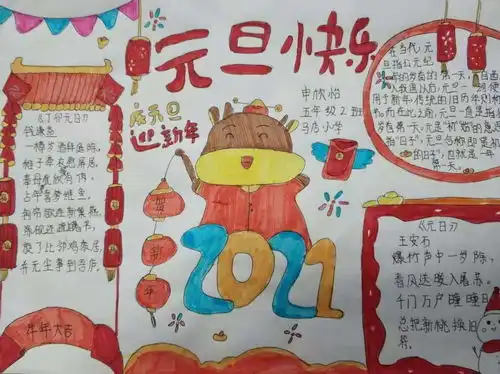 迎元旦话成长手抄报获奖名单