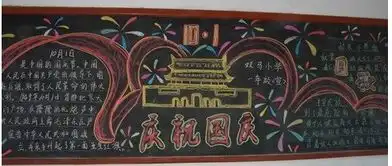 携手文明向十一献礼手抄报材料