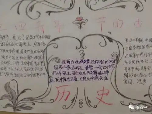哈四中历史组承办展现历史文化,弘扬人类文明主题手抄报竞赛活动