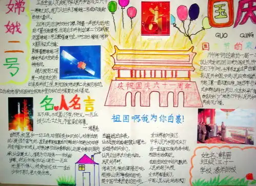 国庆节手抄报二年级