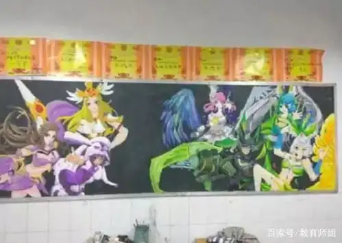 高三学生的黑板报,简直成了动漫展老师就想给他们减压