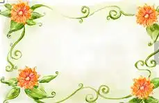 黑板报花边四角淡黄色花边