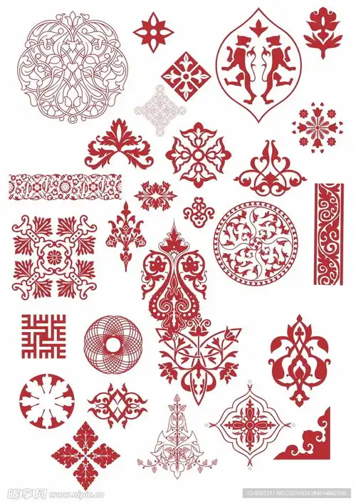 中国风古典花纹花边矢量素材设计图
