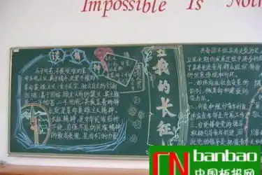 长征精神主题黑板报万里长征光照千秋