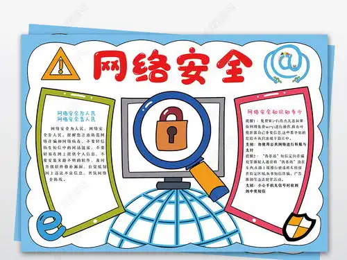 网络安全手抄报国家网络安全教育周小报模板图片下载
