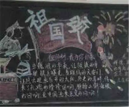 国庆节黑板报国庆游