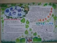 绿色环保手抄报有画图的