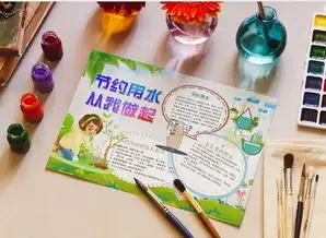 可爱卡通节约用水从我做起环保小报手抄报worword模板下载docx格式熊猫办公