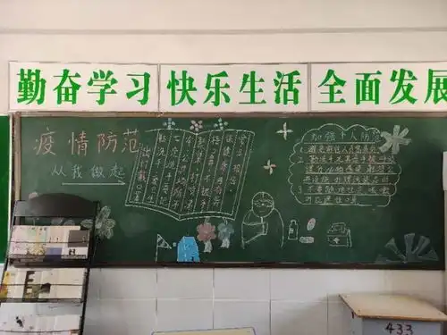 板报正能量画笔总关情二七区闫家咀小学防疫主题黑板报掠影