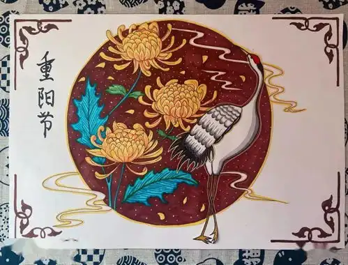 2021重阳节手抄报主题画主题环创,最后一波,建议收藏