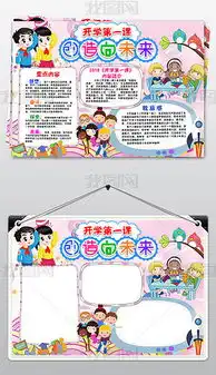 2018开学第一课创造向未来观后感新学期手抄报电子小报图片模板下载