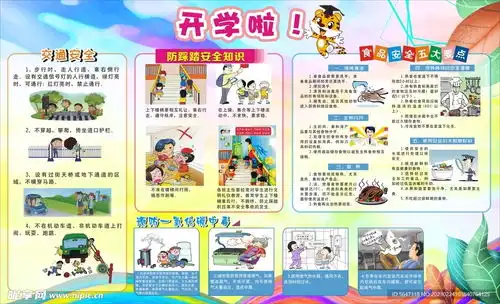 开学安全板报设计图