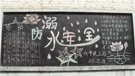 防溺水黑板报常见的溺水事故