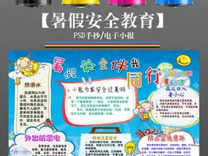 暑假安全饮食防溺水触电教育手抄报小报模板边框图片素材psd下载93.84mb假期安全手抄报大全安全健康手抄报