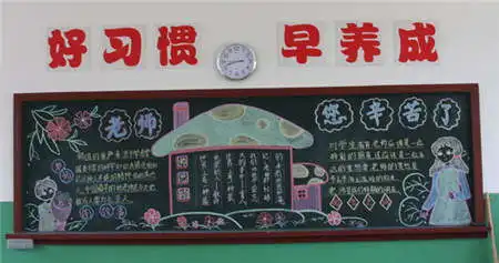 尊师重教黑板报教师节简介