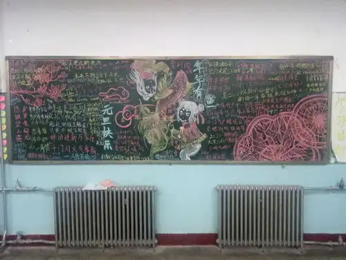 咱班仙仙的庆元旦板报留言墙