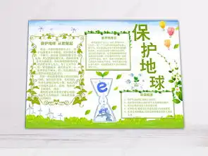 绿色清新卡通环保保护地球电子小报图片模板下载
