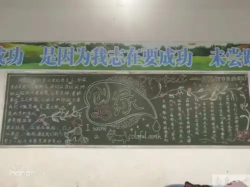 保护环境,创绿色校园黑板报展评之环保教育系列活动