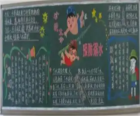 防溺水黑板报将伤员抬出水面