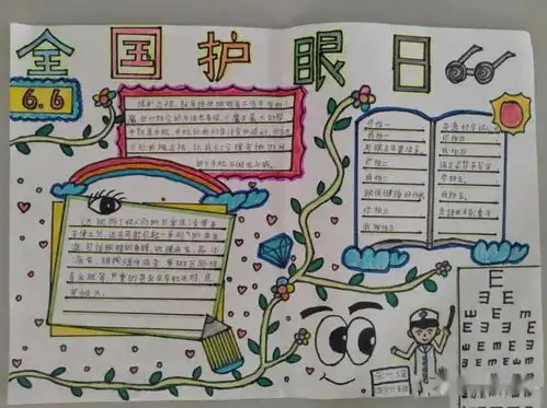 河南省滑县英民小学举行全国爱眼日手抄报评选活动