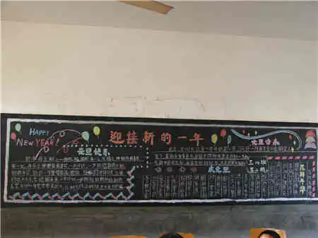 元旦黑板报元旦联欢会