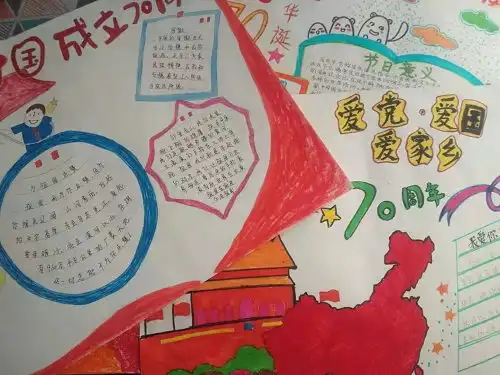 商丘市锦绣路小学开展庆国庆手抄报评比活动