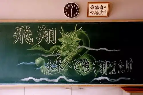 妈妈问我为什么跪着看这些黑板报