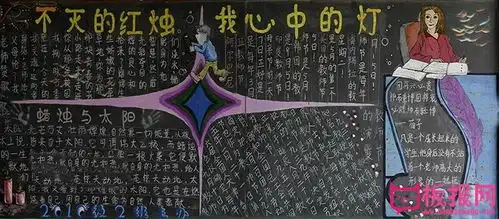 教师节黑板报图片,不灭的红烛