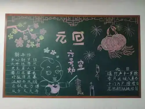 庆元旦,迎新年主题黑板报微信投票环节开始啦