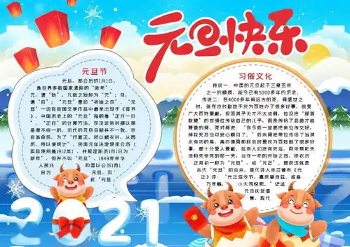 2021最全元旦手抄报,黑板报,习俗谜语诗词好词好句等,快收藏