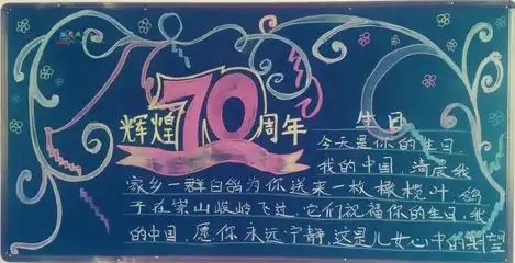 2020年国庆70周年黑板报6张