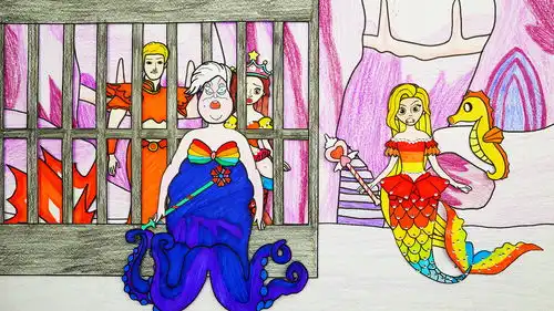 美人鱼历险记11星星公主拿着魔法棒打败乌苏拉救出国王王后