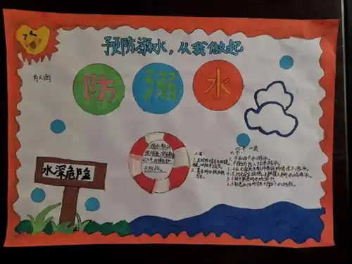珍爱生命,预防溺水桃铺小学防溺水主题手抄报比赛活动