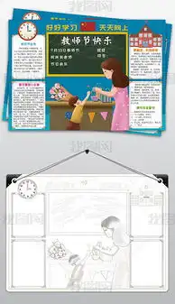 教师节快乐小报感恩老师感谢师恩手抄报模板图片下载