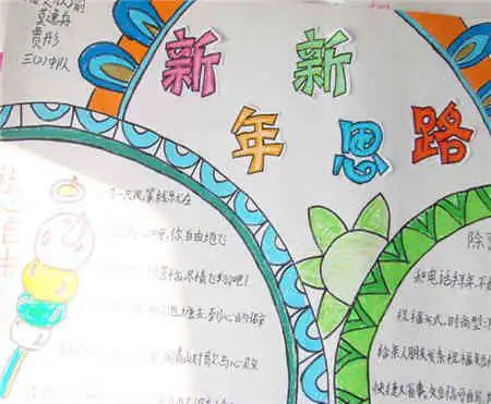 迎新年手抄报2016年新年贺词