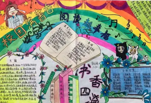 世界读书日手抄报附我爱阅读文字素材,简单又漂亮