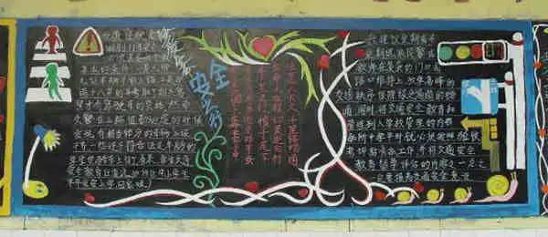 交通安全黑板报四季交通安全