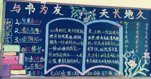 与书为友天长地久黑板报设计与书为友天长地久黑板报图片查字典板报网