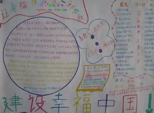 幸福中国的手抄报设计幸福中国的手抄报图片查字典板报网
