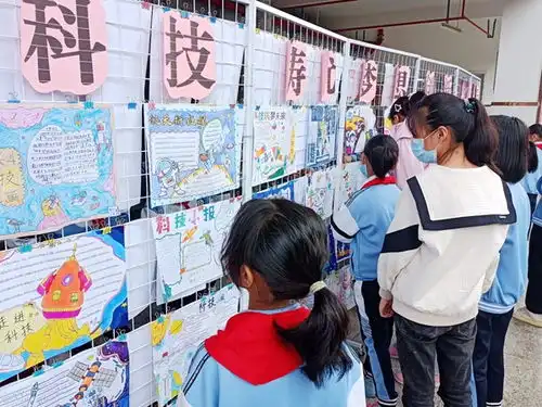 汉滨区枣园九年制学校开展学生科幻绘画手抄报评展活动