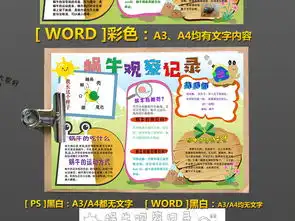 黑白线条涂色蜗牛观察日记科学科普生物试验手抄报小报图片素材worddoc模板下载93.91mb科学手抄报大全学科手抄报