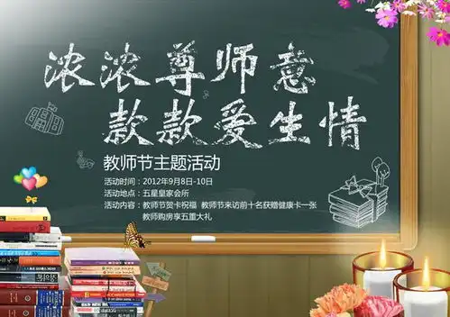 教师节主题活动黑板报设计psd源文件