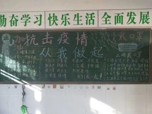 板报正能量画笔总关情二七区闫家咀小学防疫主题黑板报掠影