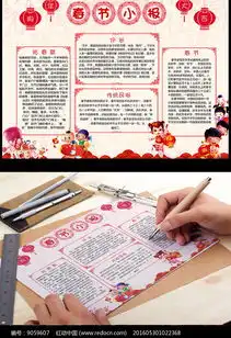 卡通狗年小报新年小报春节小报红动网
