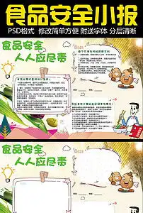 食品安全手抄报内容快速检测小报模板图片素材psd下载52.96mb其他大全安全健康手抄报
