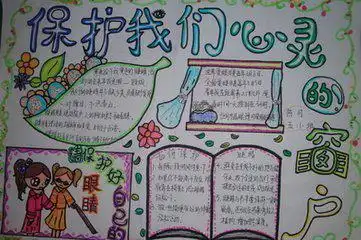 小学生保护眼睛手抄报图片