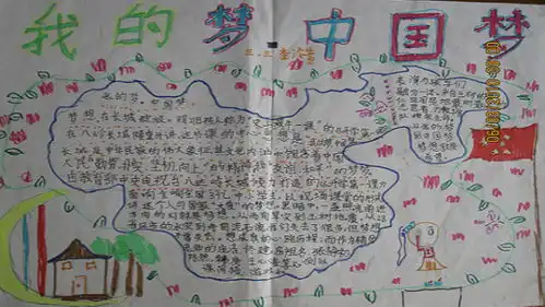 我需要4k手抄报我的中国梦内容,多点,最好有版面的,速求,谢谢了