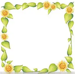 黑板报花边向日葵花边